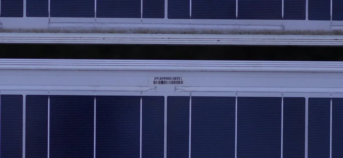 Serial number detail captured from aerial imagery