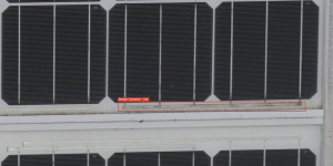 Example of busbar corrosion on an inspected solar panel module | Futurewise Aerial