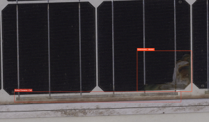 Example of water ingress and corrosion on an inspected solar panel module | Futurewise Aerial