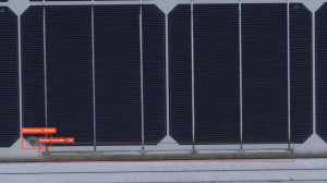 Example of water ingress and corrosion on an inspected solar panel module | Futurewise Aerial