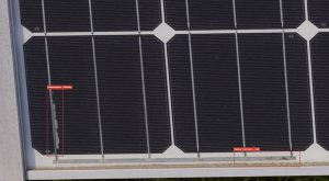 Example of water ingress on an inspected solar panel module | Futurewise Aerial